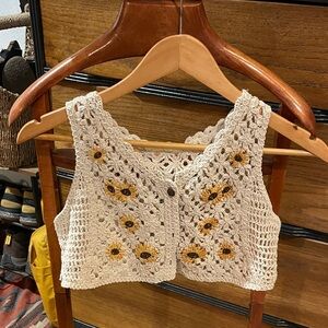 Crochet Floral Women handmade Top
